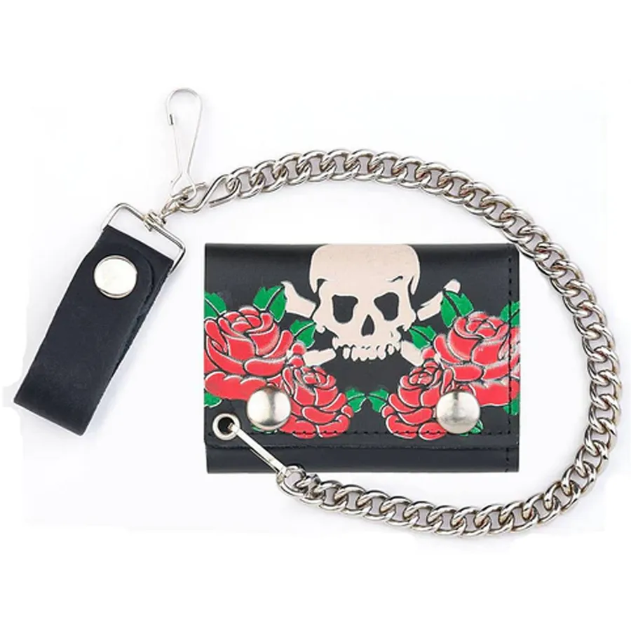 Wholesale Genuine Leather Trifold Chain Wallet — wholesale Bags & Backpacks by the case