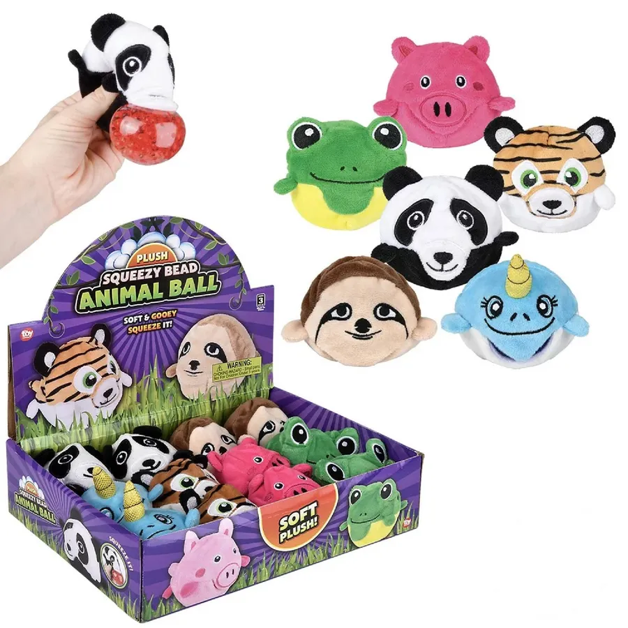 Squishy Toy Animal Plush Squeezy Bead Stress Ball - Sensory Fidget — wholesale Fidgets & Sensory by the case