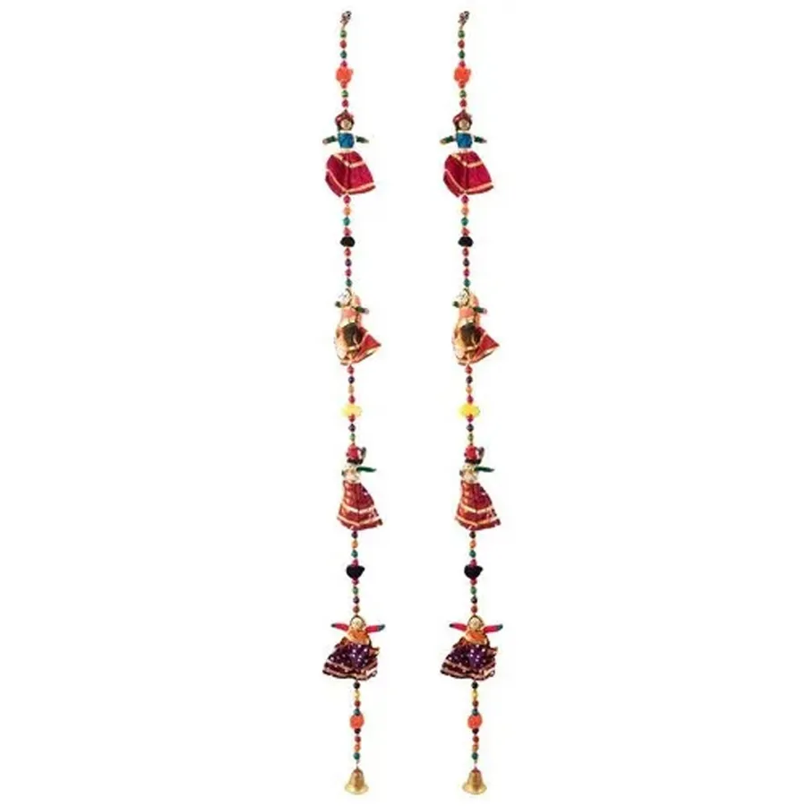 Colorful Kathputli Line Small Door Hangi Keeraft Home Gifts — wholesale Toys & Games by the case