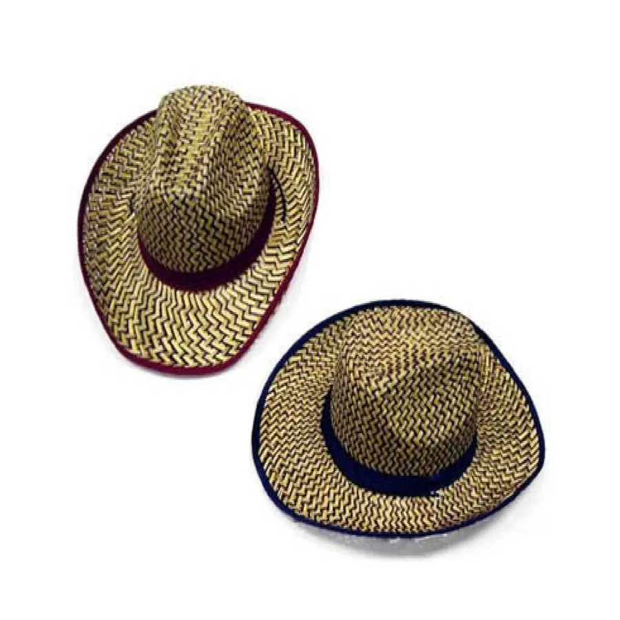 Brown Zig Zag Cowboy Straw Hats In Bulk — wholesale Apparel & Accessories by the case