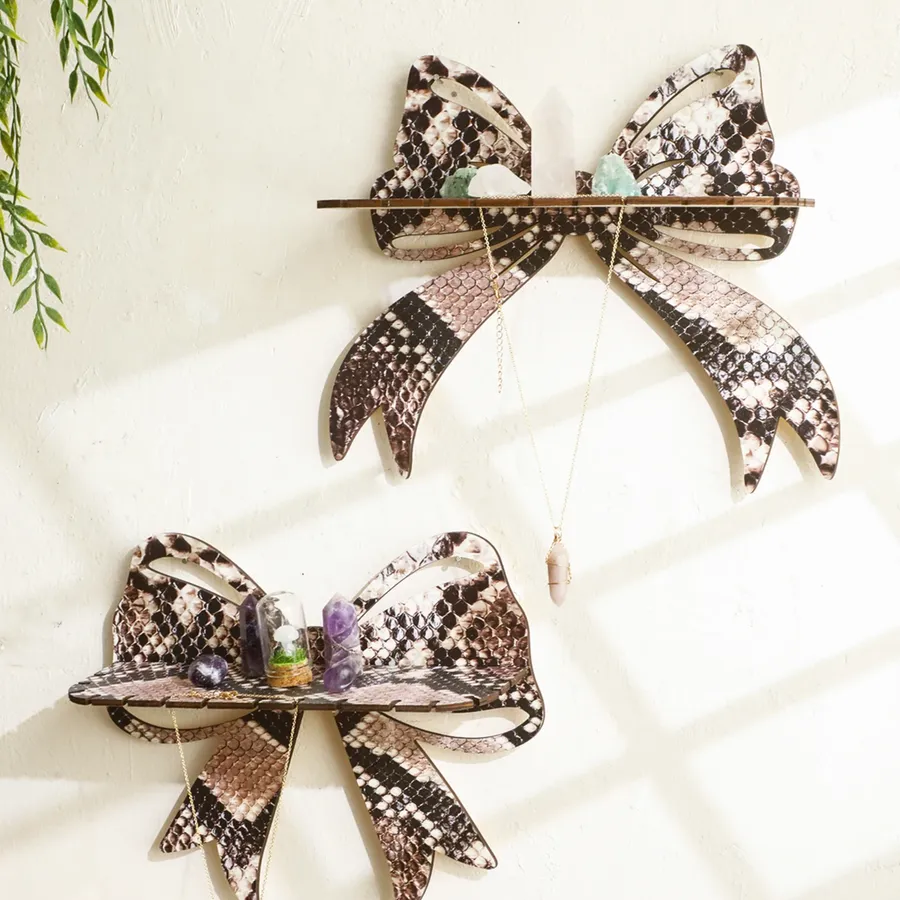Boho Snake Pattern Wall Shelf – Rustic Holiday Home Decor — wholesale Seasonal & Holiday by the case