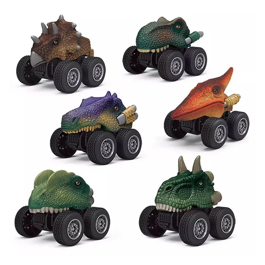 Dinosaur Pull Back Car Fidget Toy - Assorted Kids Sensory Action Toy Cars — wholesale Fidgets & Sensory by the case