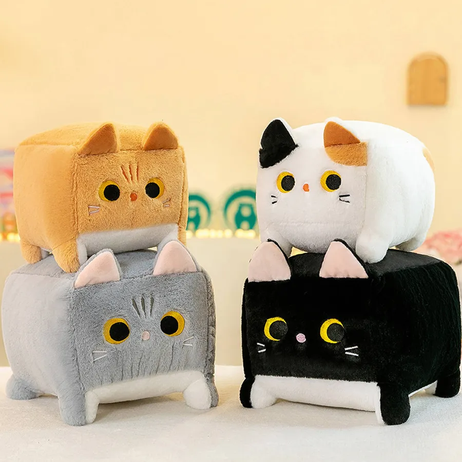 Square Cat Plush Doll Kids Toy In Bulk — wholesale Plush & Squishies by the case