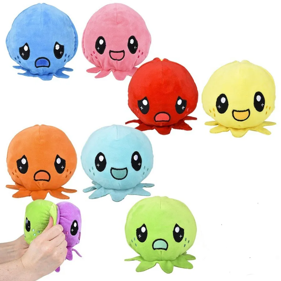 Reversible Assorted Octopus Soft Plush Kids Toy — wholesale Plush & Squishies by the case