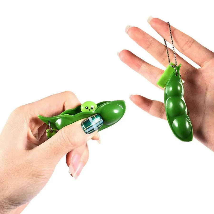 Squishy Bean Squeeze Keychain - Kids Sensory Toy and Fidget — wholesale Fidgets & Sensory by the case
