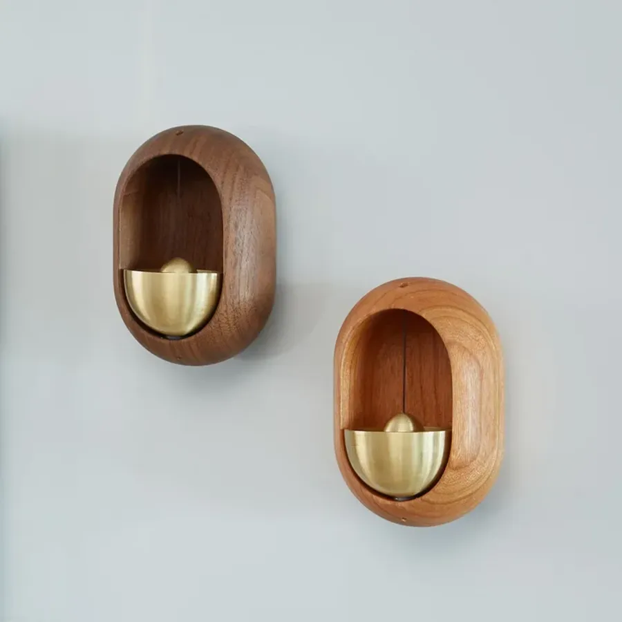 Japanese Wooden Wind Chime Wireless Door Entry Bell — wholesale Home & Décor by the case
