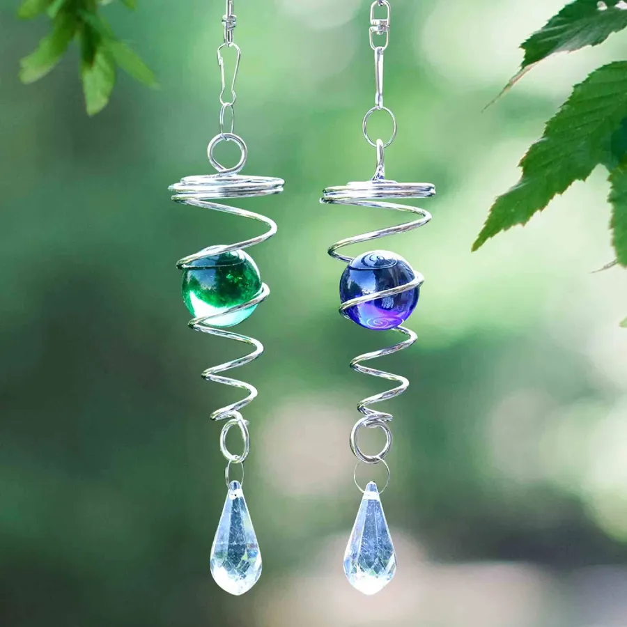 Glass Ball Pendant Wind Spinner Chimes Home Décor — wholesale More Wholesale Goods by the case