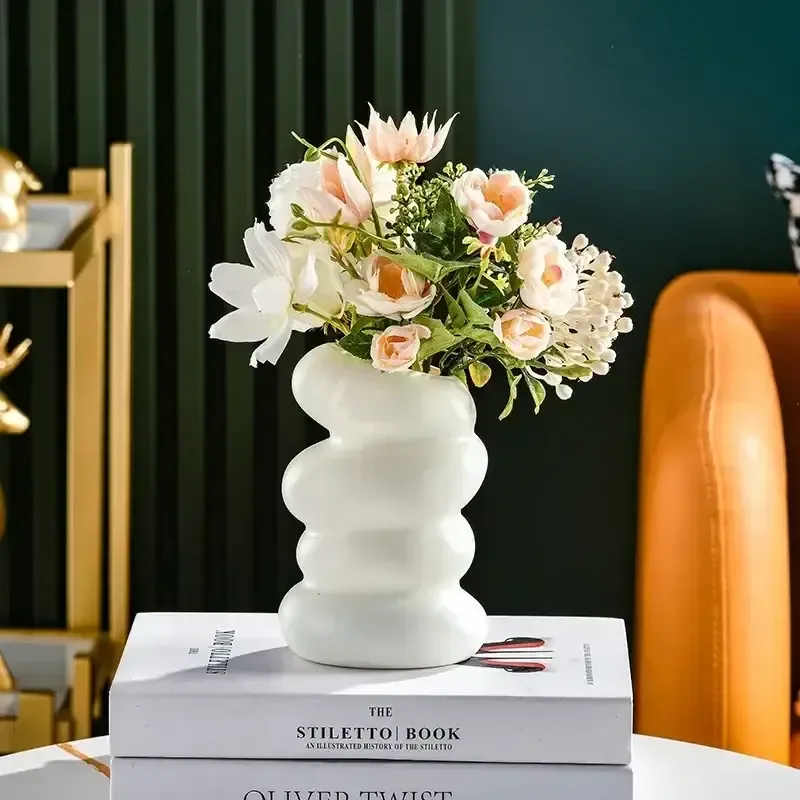 Modern Vase Home Decor Gift Spiral Ceramic Vase — wholesale Home & Décor by the case