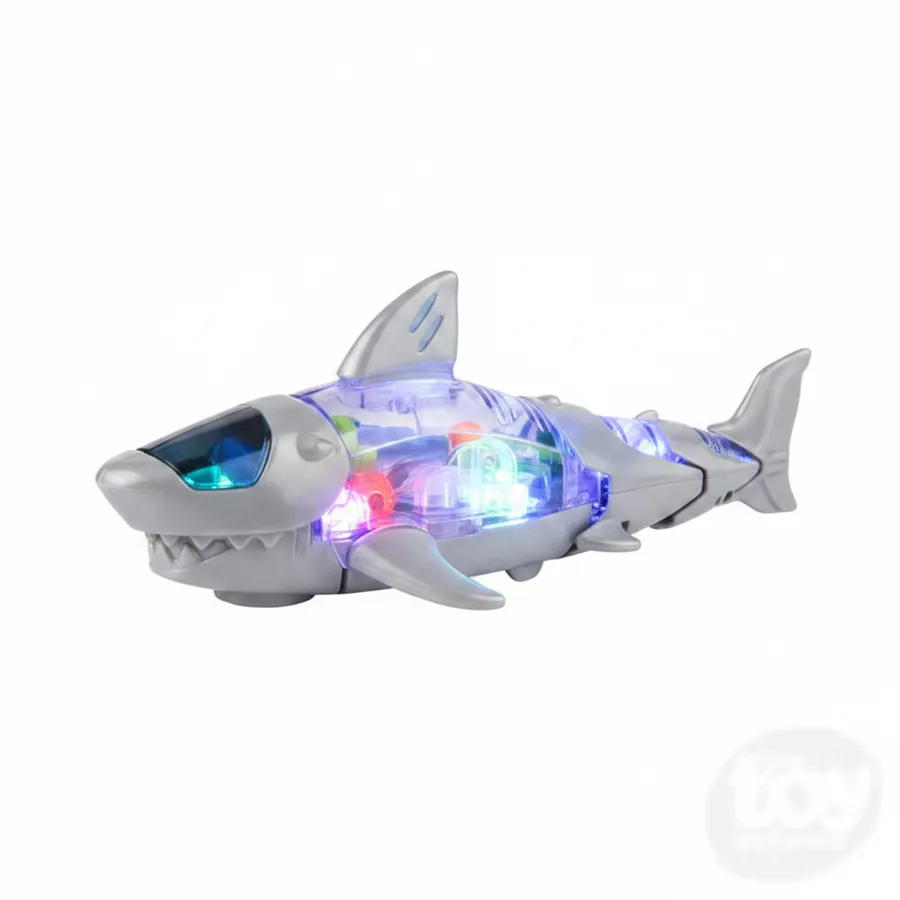 Light-Up Moving Gear Shark Toy - Fun Kids Novelty Toys for Party Favors, Prizes, and Gifts — wholesale Party & Gifts by the case