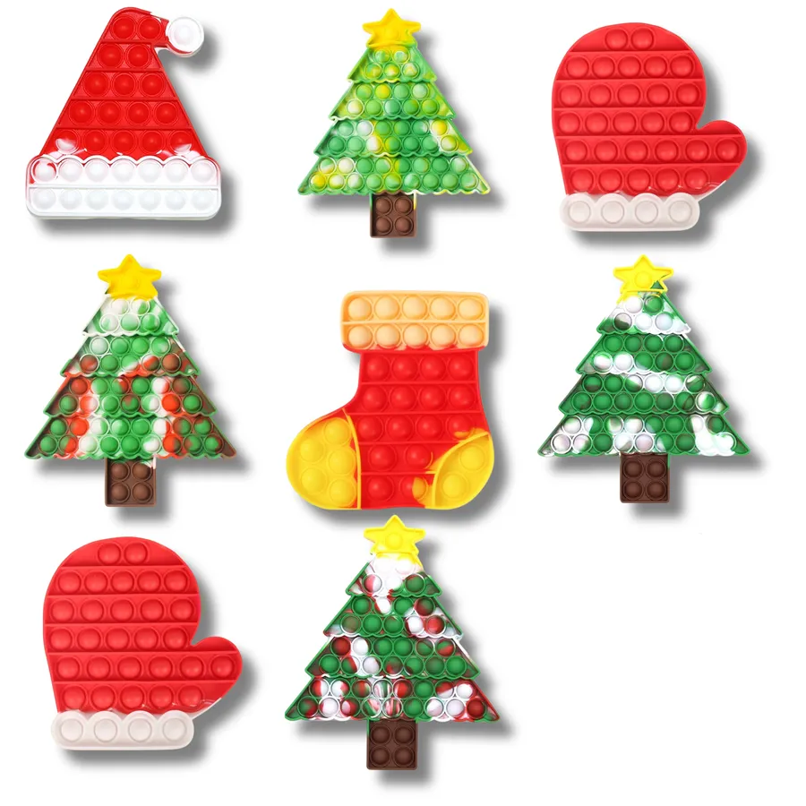 Holiday Pop It Fidget Sensory Kids Toy- Assorted — wholesale Fidgets & Sensory by the case