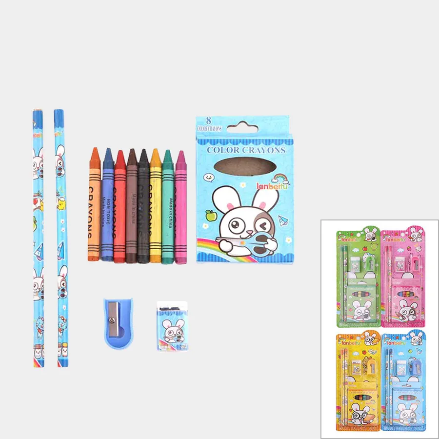 Bunny Character Printed School Supply Set — wholesale Stationery & Office by the case