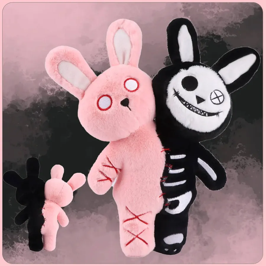 Double Headed Skull Rabbit Plush Toy — wholesale Plush & Squishies by the case