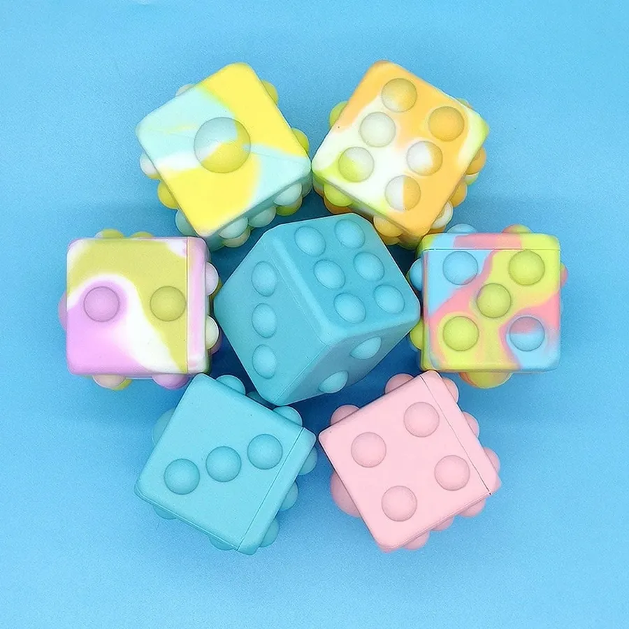 Fidget Toy Colorful Dice Pop It Sensory Toy for Kids Stress Relief — wholesale Fidgets & Sensory by the case