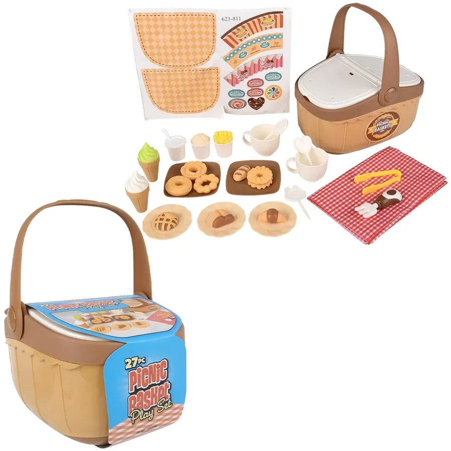 Picnic Basket Playset For Kids - Assorted — wholesale Toys & Games by the case