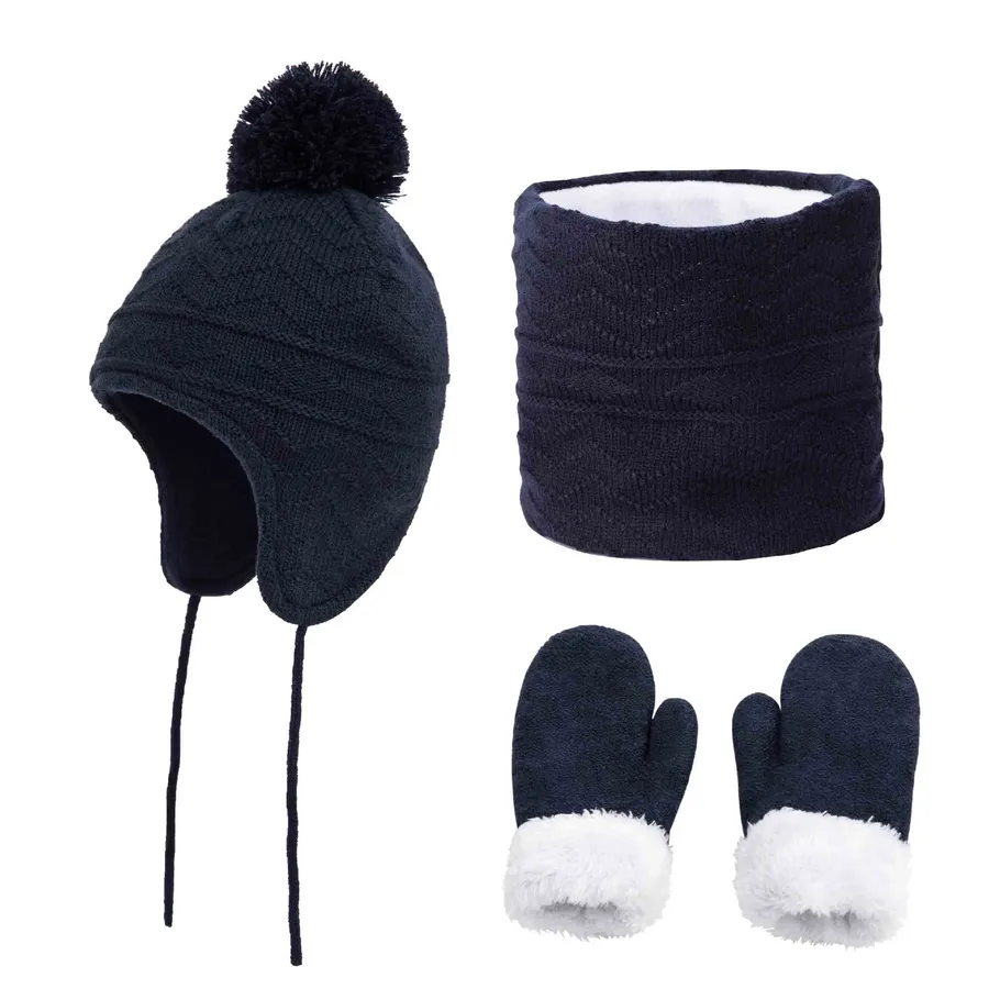 Cozy Winter Hat Scarf & Mitten Set For Kids — wholesale Apparel & Accessories by the case