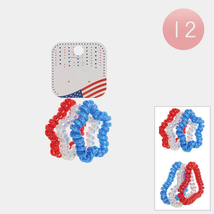 Stretchable American Flag Hair Bands For Women - Assorted — wholesale Apparel & Accessories by the case