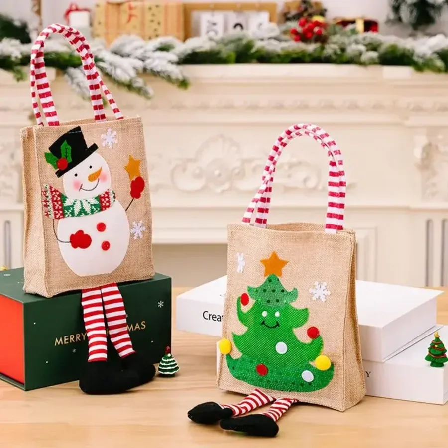 Santa Snowman Gift Bag for Christmas Wrapping & Décor — wholesale Seasonal & Holiday by the case