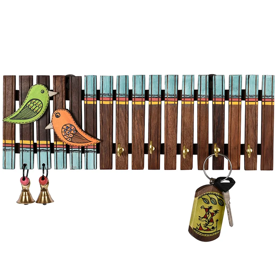Beautiful Wooden Key Holder Having Birds Home Decores — wholesale Home & Décor by the case