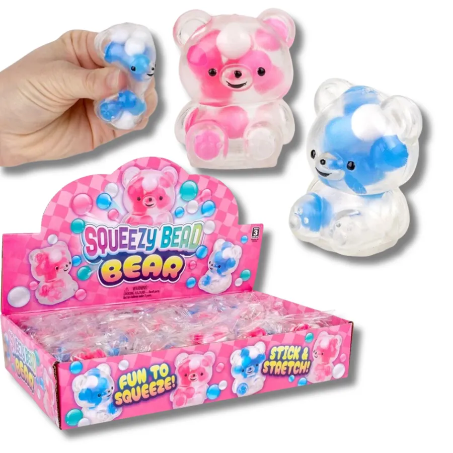 Easter Squeezy Bead Bear Fidget Kids Toy- Assorted — wholesale Fidgets & Sensory by the case