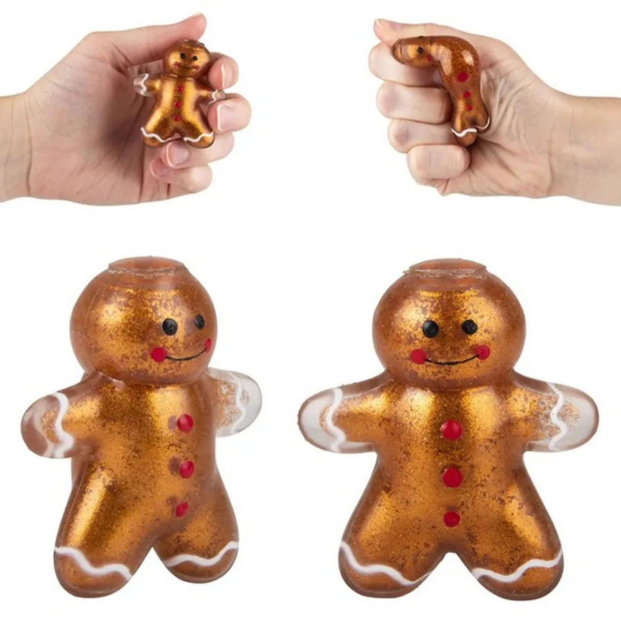 Holiday Standing Gingerbread Squish Sticky Kids Toy — wholesale Plush & Squishies by the case