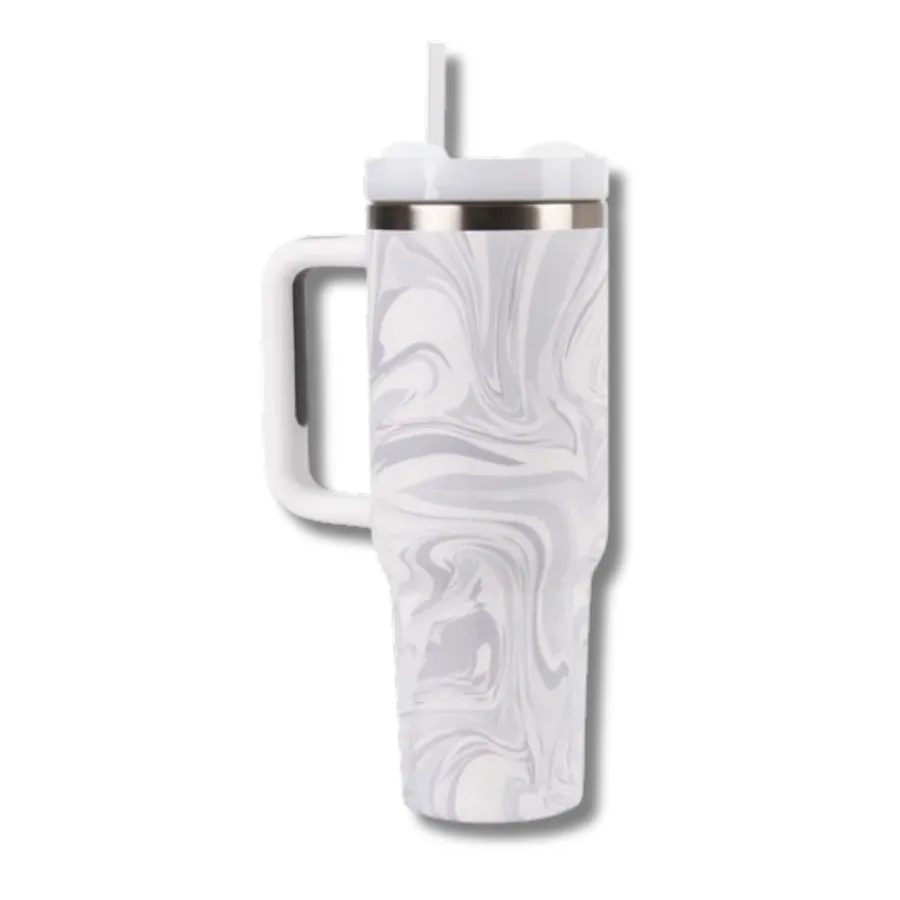 Printed Patterned Tumbler With Handle — wholesale Kitchen & Drinkware by the case