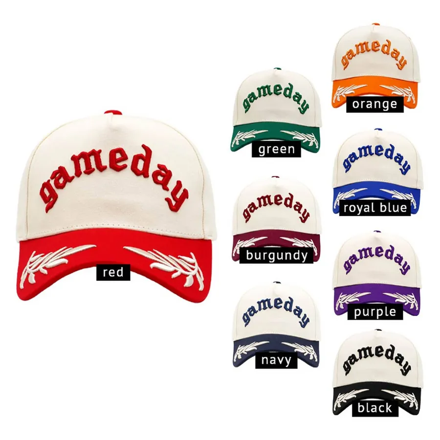 Leaf Embroidered Baseball Cap - Assorted — wholesale Apparel & Accessories by the case