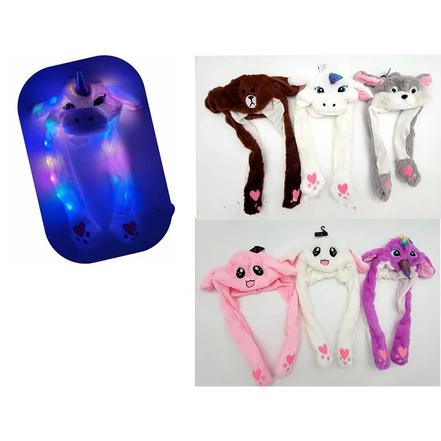 Kids Light Up Ear Moving Animal Hats — wholesale Apparel & Accessories by the case
