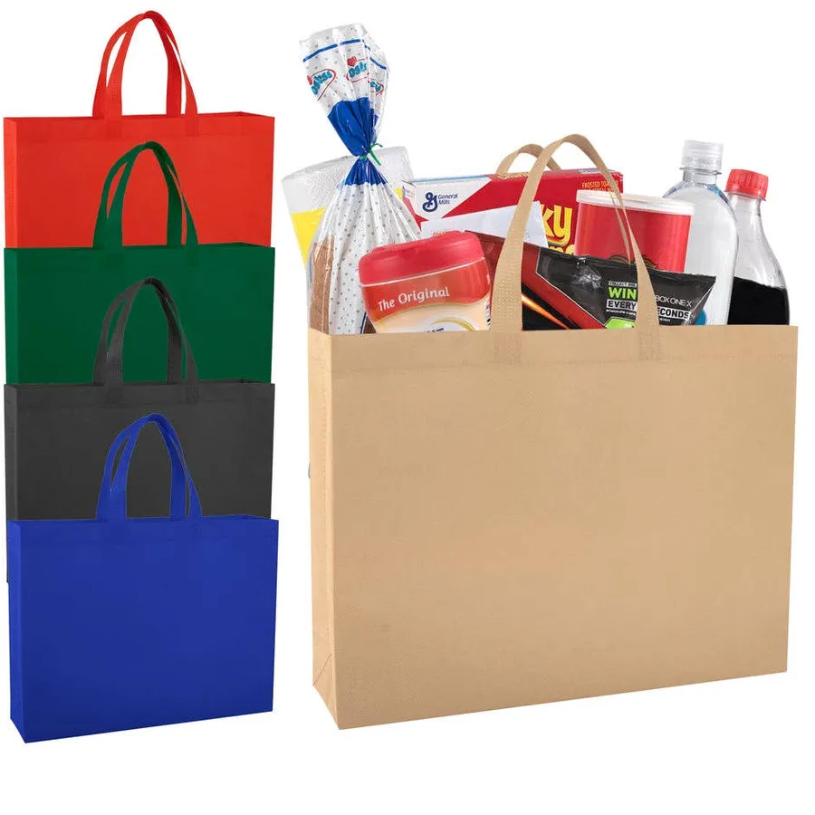 Lightweight Reusable Non Woven Grocery Tote bag - 16 Inch — wholesale Bags & Backpacks by the case