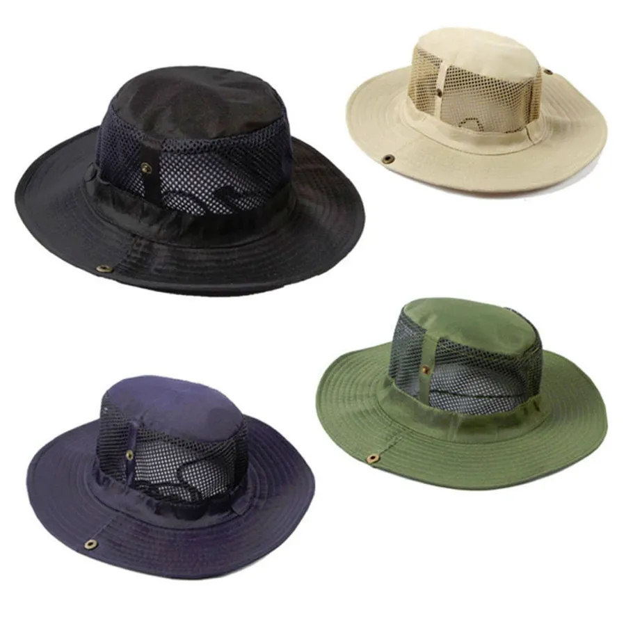 Solid Color Mesh Boonie Hats- Assorted — wholesale Apparel & Accessories by the case