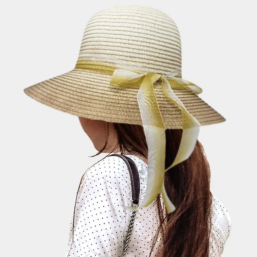 Fashionable Bow Band Straw Sun Hat — wholesale Apparel & Accessories by the case