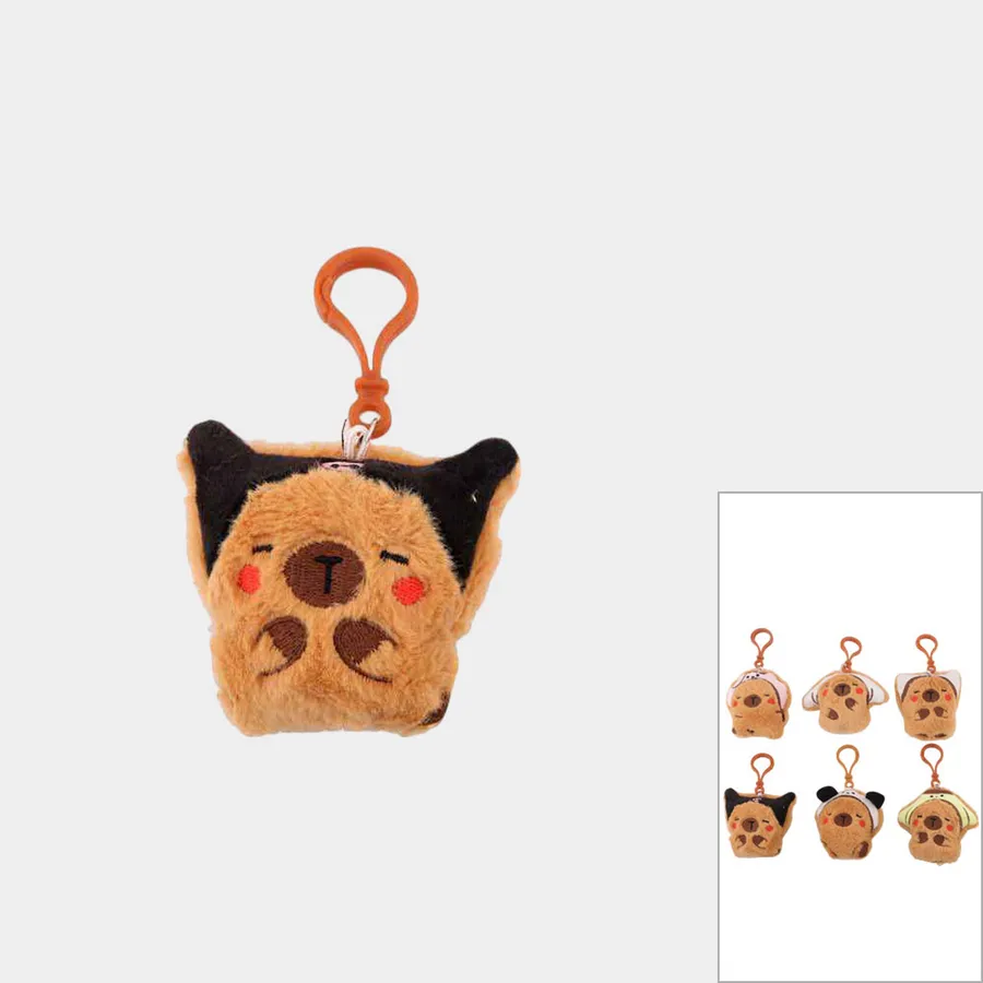 Capybara Animal Plush Stuffed Keychain Toy - Assorted — wholesale Plush & Squishies by the case