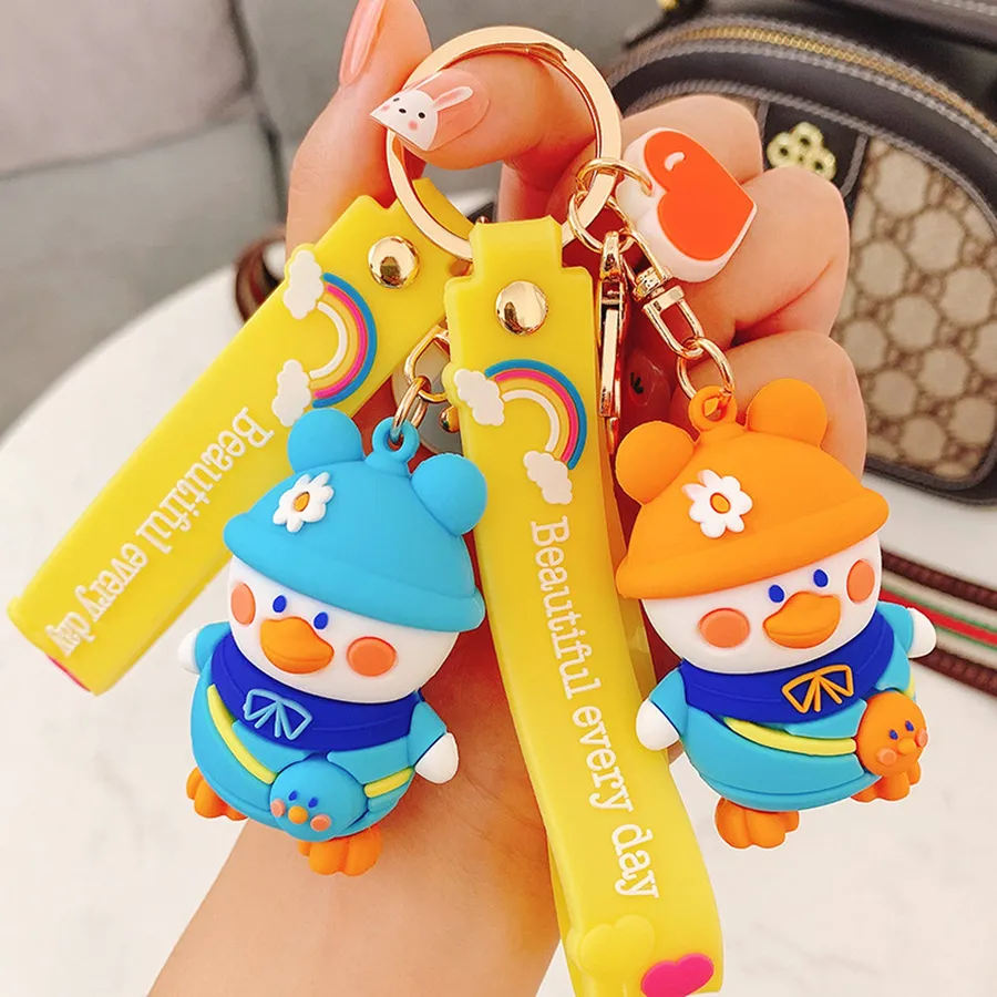 Kids Halloween Adorable Duck with Hat Keychains - Assorted — wholesale Keychains & Charms by the case