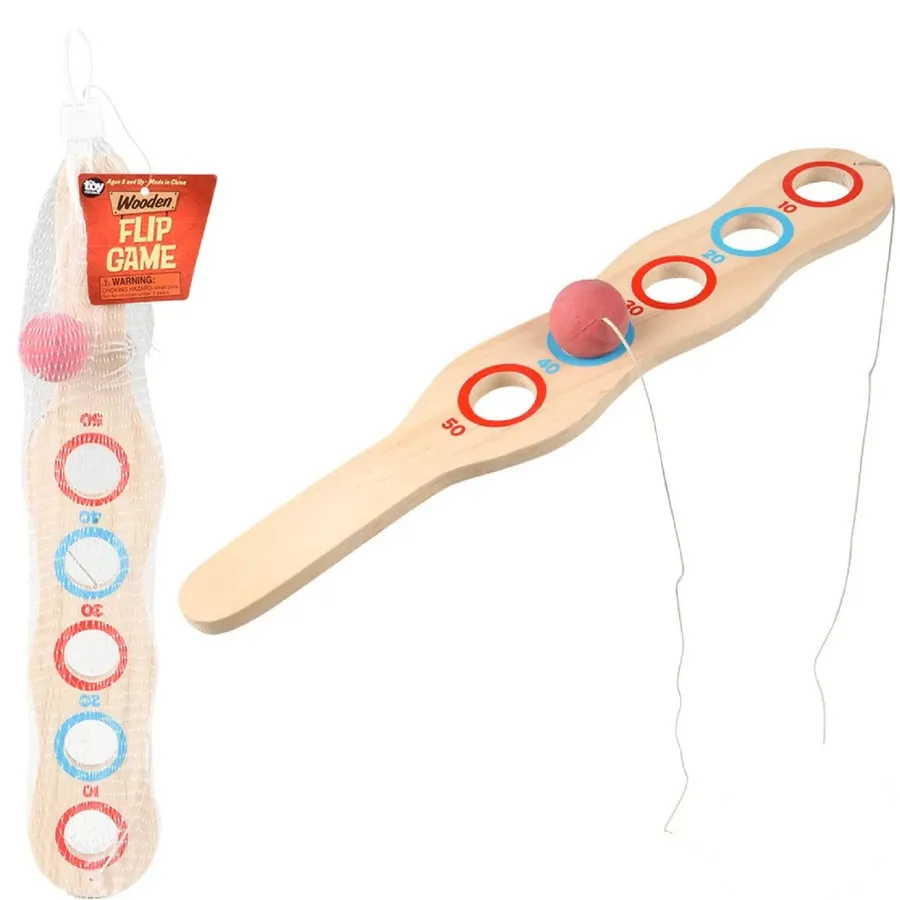 Wooden Flip Paddle Game for Kids — wholesale Toys & Games by the case