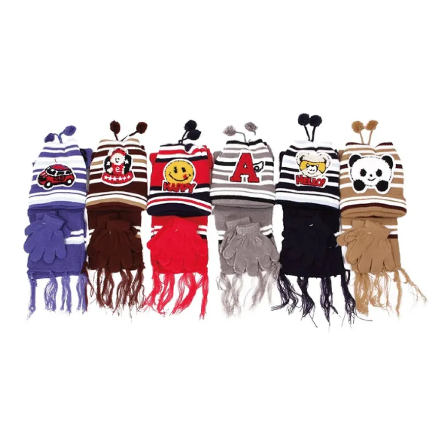 Beanie Gloves Scarf Set for Little Boys — wholesale Apparel & Accessories by the case