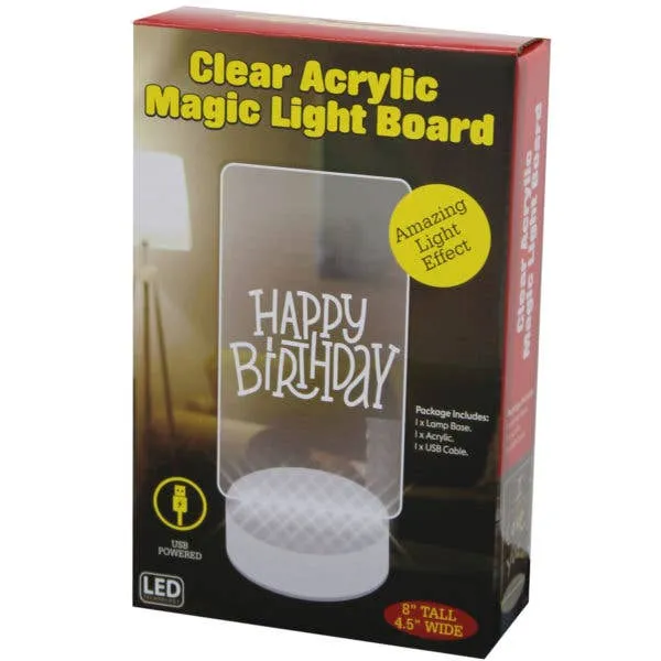 USB-Powered Clear Acrylic LED Magic Light Board MOQ-4Pcs, 8.4$/Pc — wholesale Tech & Gadgets by the case
