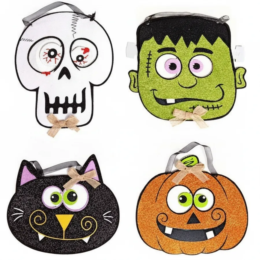 Glitter Halloween Wall Plaques - Seasonal Decor and Festive Fall Home Decor Accent — wholesale Seasonal & Holiday by the case