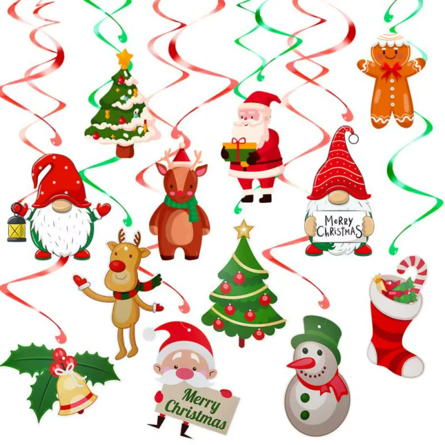 Hanging Ornament | Spiral Foil | Christmas — wholesale Seasonal & Holiday by the case
