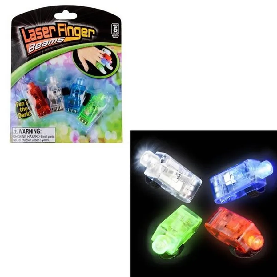 Kids Super Bright LED Laser Finger Light Beam Rings — wholesale Toys & Games by the case