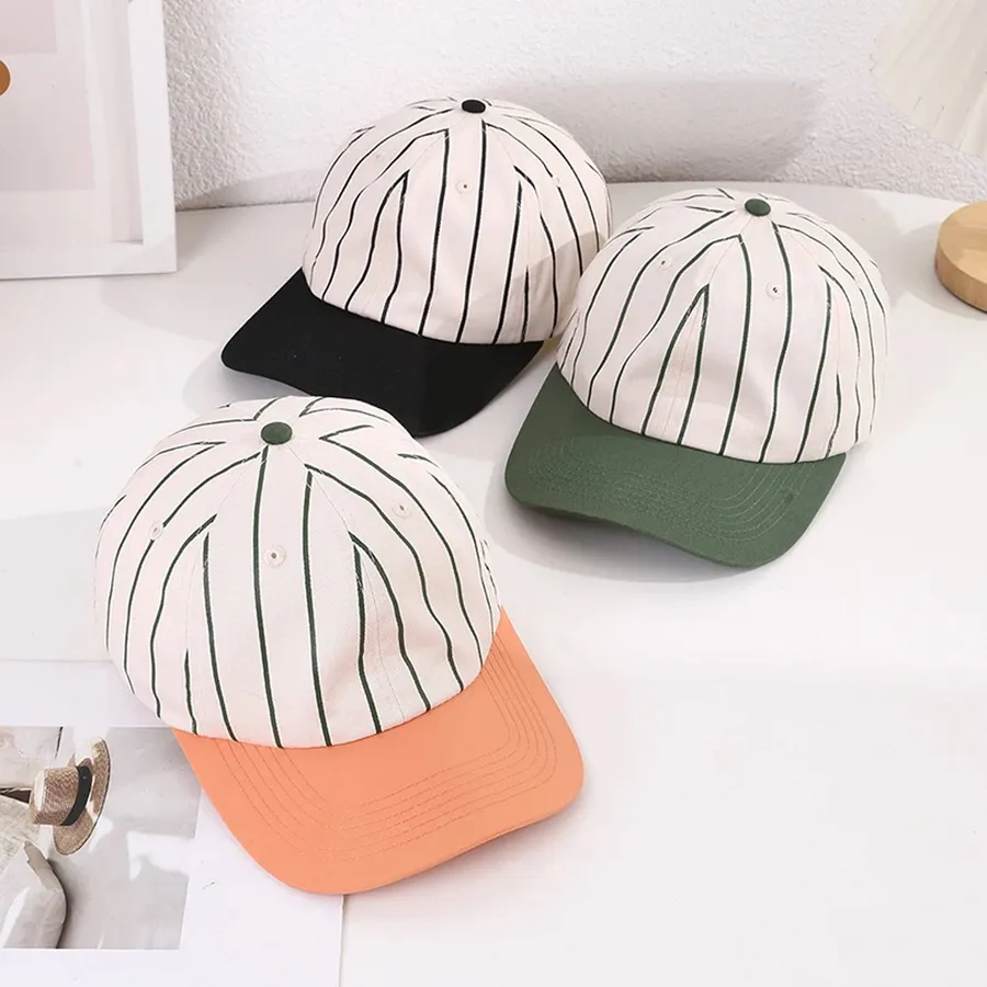 Retro Fashion Striped Color Baseball Cap - Assorted — wholesale Apparel & Accessories by the case