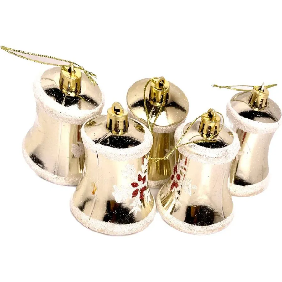 5Pcs Gold Bells for Home Decore's Tree — wholesale Home & Décor by the case