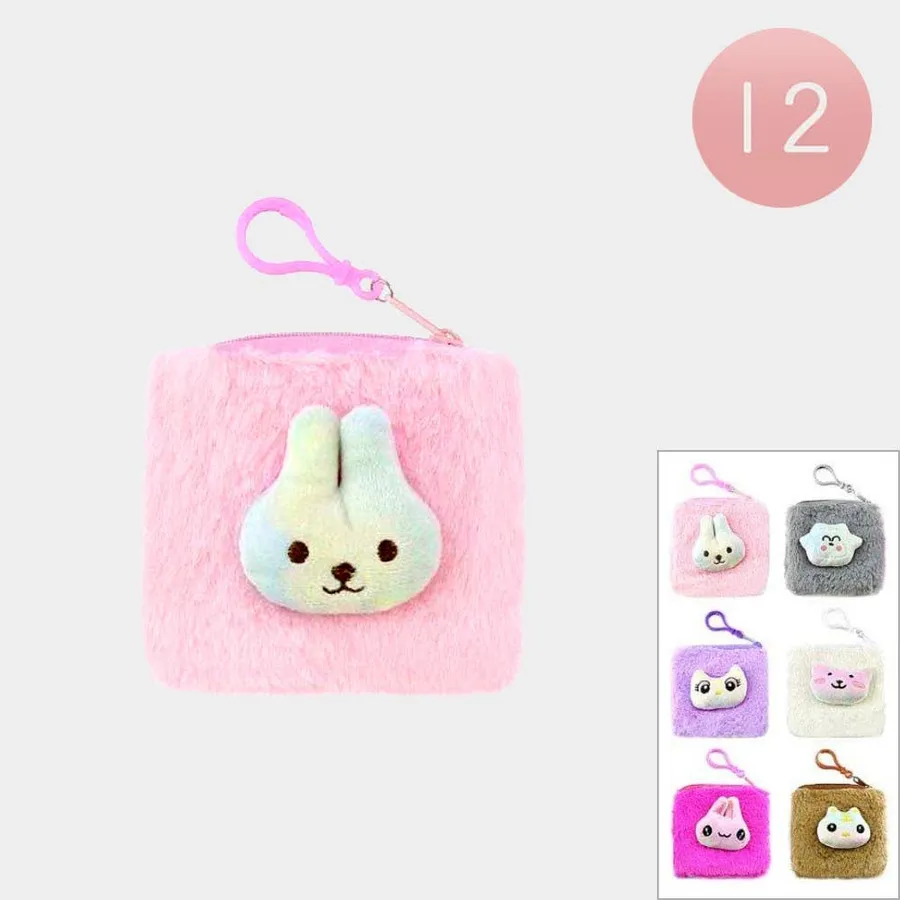 Bunny Animal Character Coin Purses - Assorted for Kids — wholesale Bags & Backpacks by the case