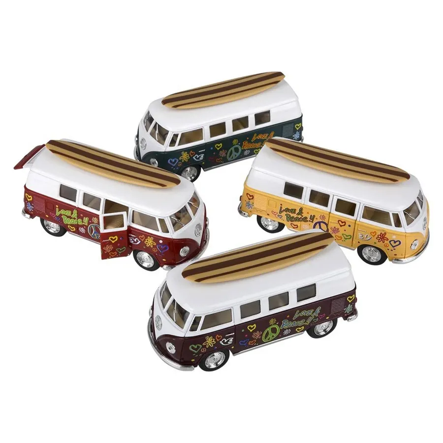 Die Cast Pull Back Printed Bus Kids Toy - Assorted — wholesale Toys & Games by the case