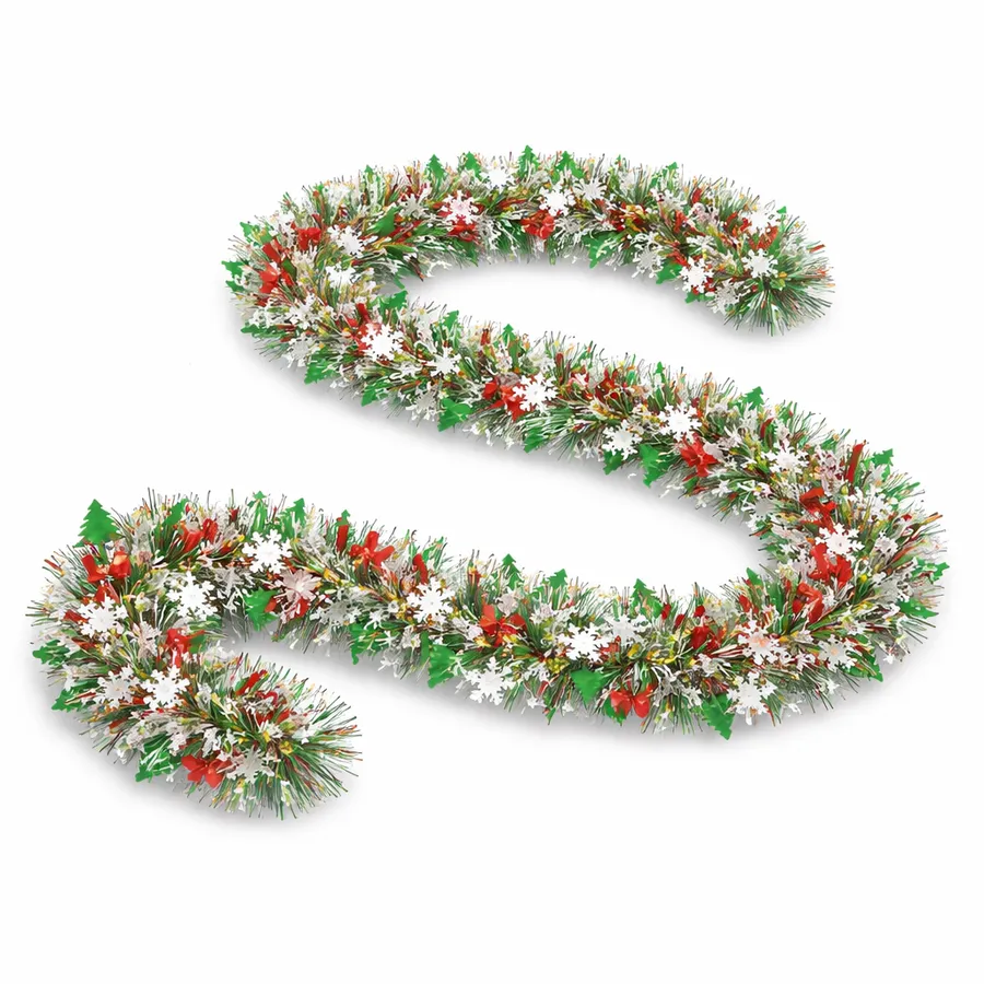 Metallic Christmas Tinsel Garland – Shiny Holiday Decor — wholesale Seasonal & Holiday by the case