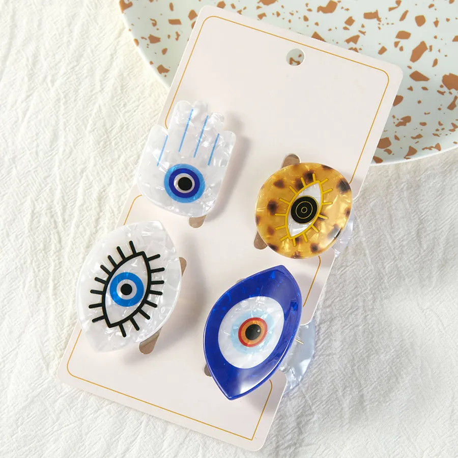 Evil Eye Themed Hair Claw Clip Set — wholesale Apparel & Accessories by the case