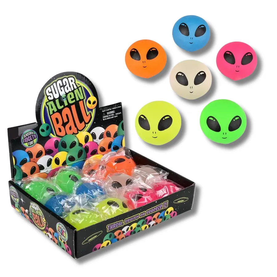 Alien Soft Squeeze Fidget Kids Toy- Assorted — wholesale Fidgets & Sensory by the case
