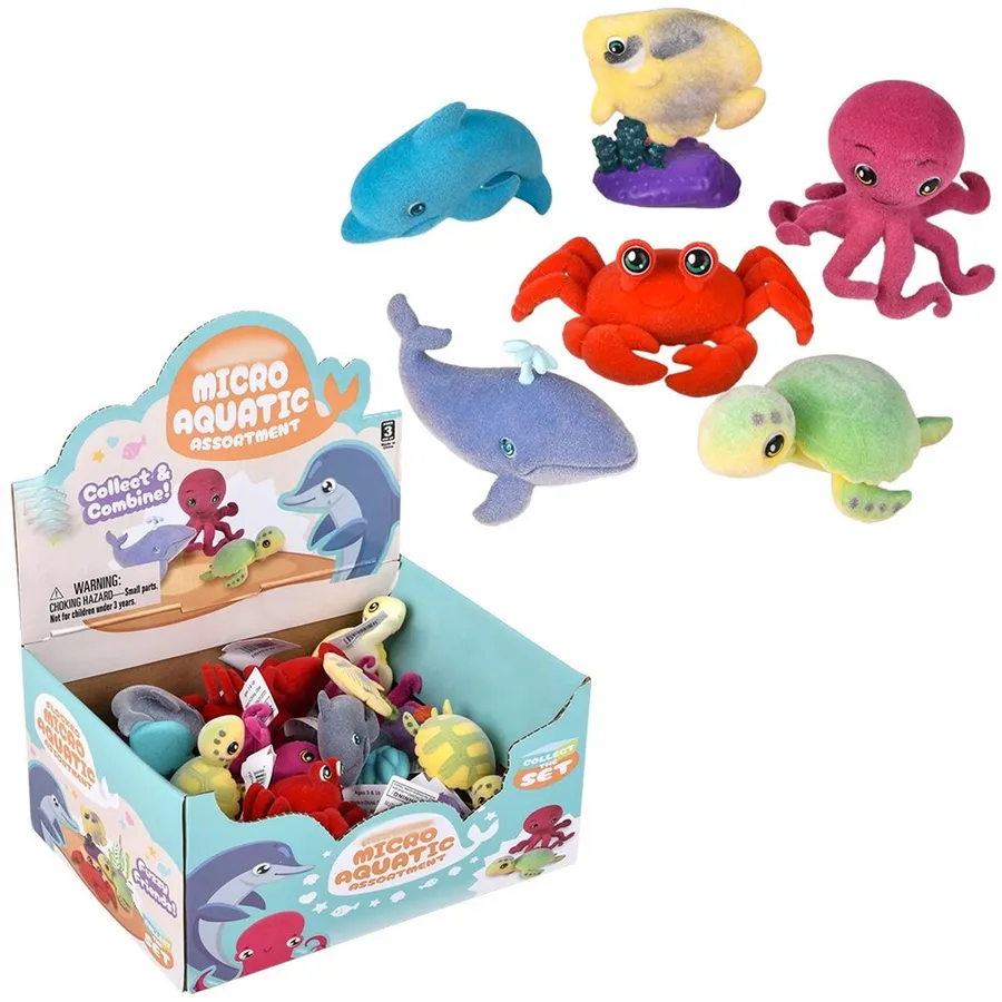 Micro Aquatic Soft Plush Stocking Stuffer Kids Toy- Assorted — wholesale Plush & Squishies by the case