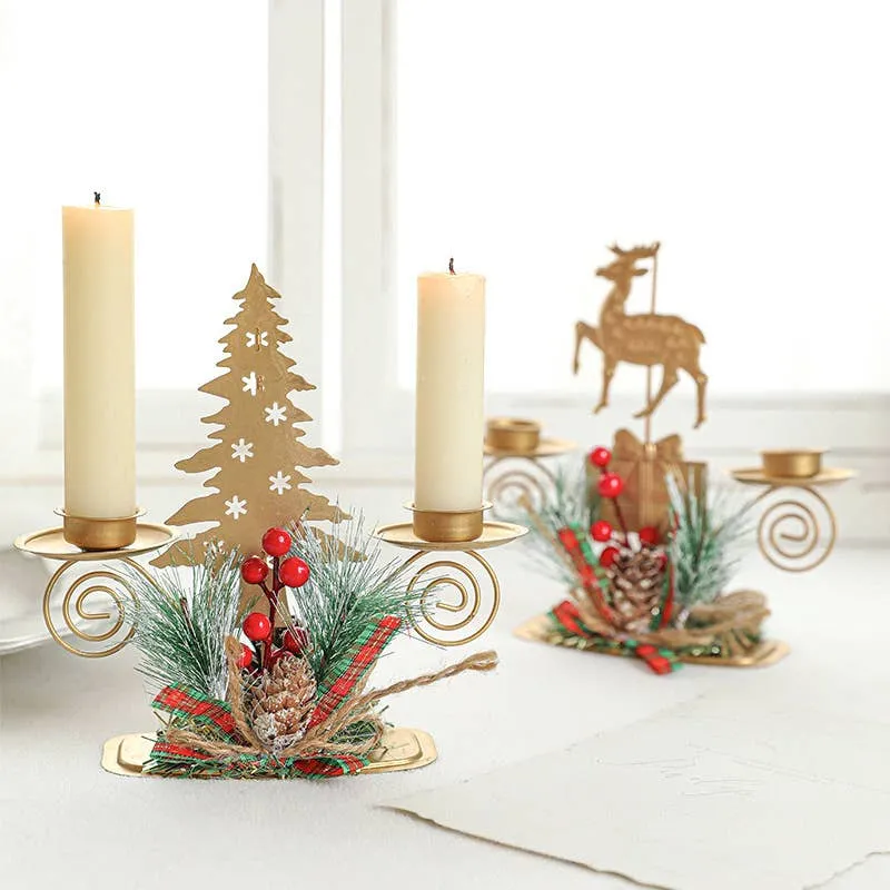 Golden Iron Candlestick – Decoration — wholesale Home & Décor by the case