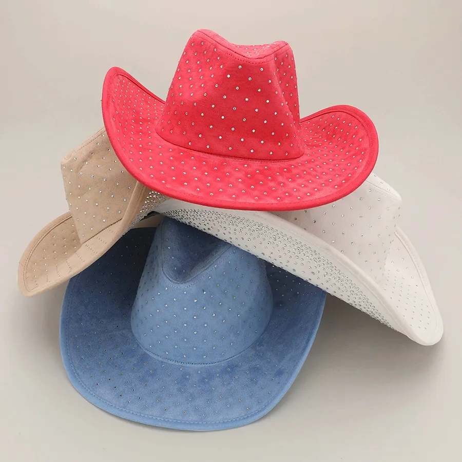 Rhinestone Embellished Western Cowboy Hat - Assorted — wholesale Apparel & Accessories by the case