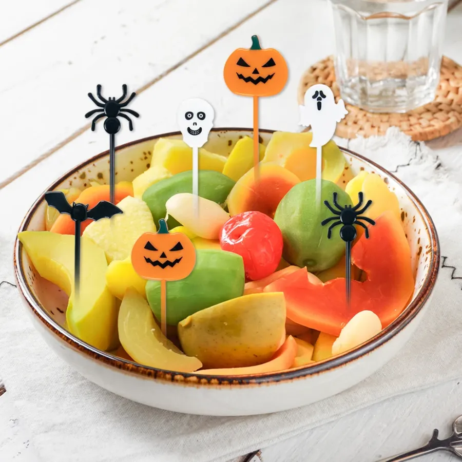 Halloween Plastic Toothpicks – Pumpkin Spice, Ghost, Bat — wholesale Seasonal & Holiday by the case