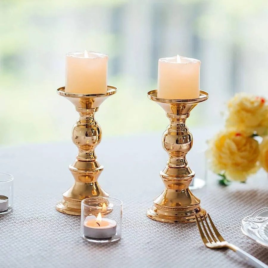 Gold Metal Candle Holders – Wedding & Home Table Decor — wholesale Home & Décor by the case